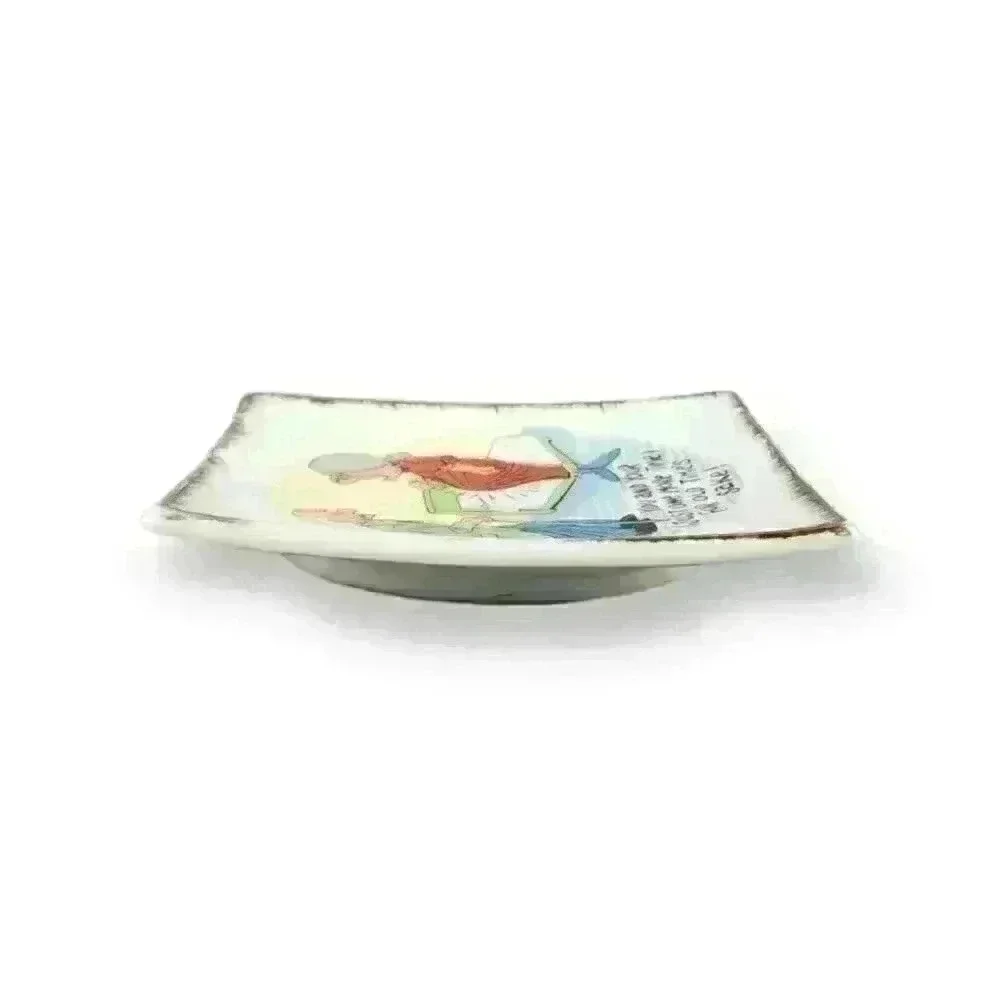 Vintage Adult Humor Old Couple Funny Pregnancy Plate / Tray "Just One More Time" - Picture 3 of 6